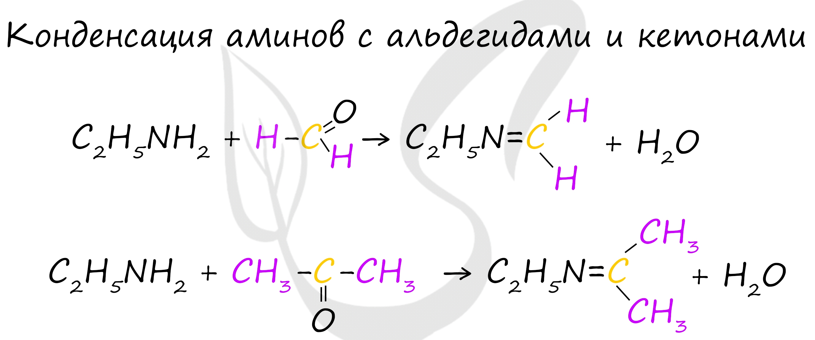 Реакция аминов с альдегидами и кетонами
