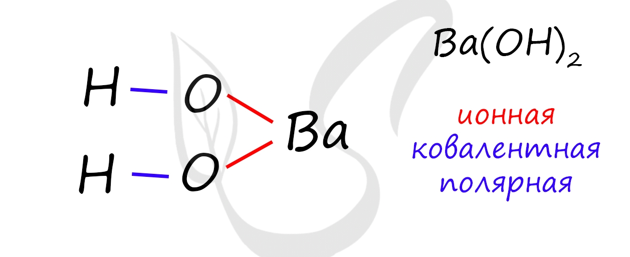 Ионная и ковалентная связь в гидроксиде бария